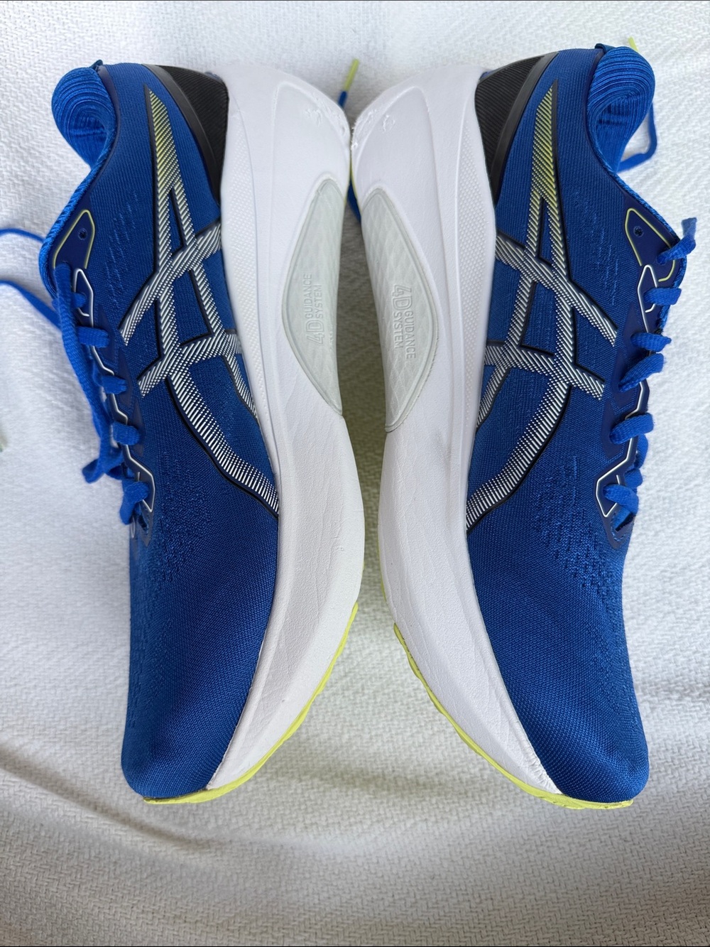 ASICS Blue Athletic Running Shoes with Lime Accents - Picture 5 of 10